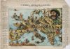 Europa geografico-politica mappa satirica 1871