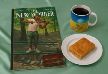 Cover story-ul din New Yorker se ocupa de lucrarea care e pe coperta a artistului Kadir Nelson, intitulata The Soloist, ca raspuns la climatul socio-politic tulbure al Americii