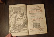 O lucrare rară de numismatică și istorie romană, semnată de Laurentio Patarol (Lorenzo Patarolo). Ediția din 1740 (tipărită la Veneția de Giovanni Battista Recurti)