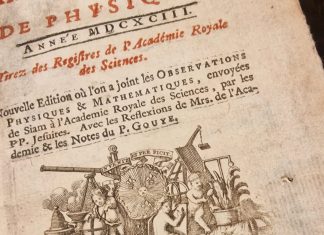 Un volum de o importanță istorică și științifică deosebită: „Memoires de Mathematique et de Physique”, tipărit la Amsterdam în 1723 de către Pierre de Coup.